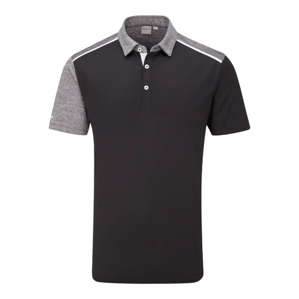 PING Mack Men's Polo [BLK/CHAR/MARL][M]