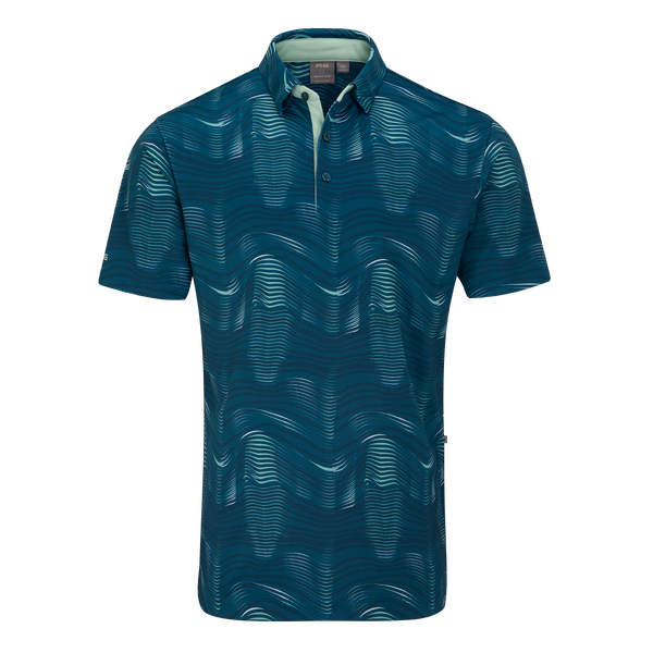 PING Optic Groove Men's Polo [FOREST MULTI][M]