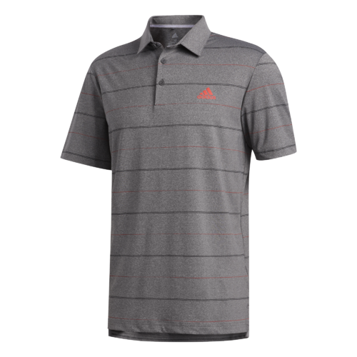 adidas Ultimate 365 Heathered Stripe Polo - Black [Size:Small]