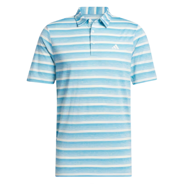 Adidas Two-Colour Men's Striped Polo [BLU/IVY][M]