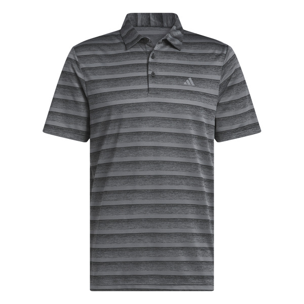 Adidas Two-Colour Men's Striped Polo [BLK/GRY][M]