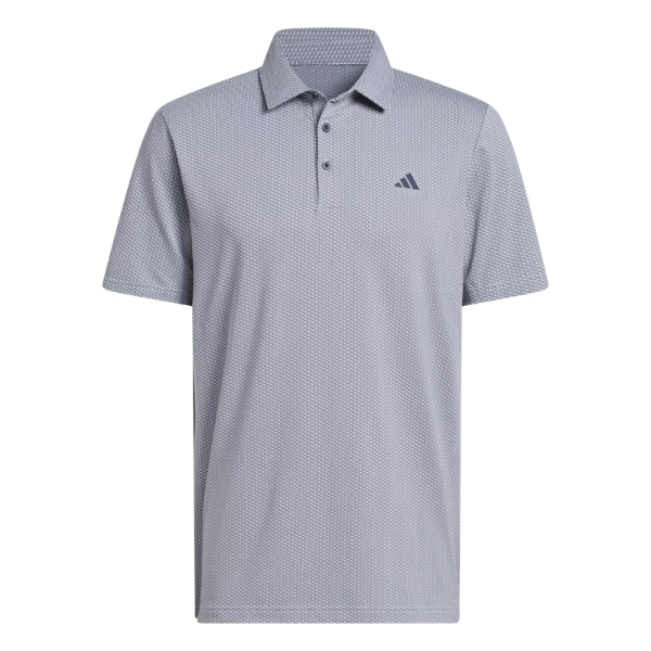 Adidas Textured Polo Shirt [WHT/COLL NAVY][S]