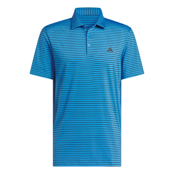 Adidas Two Colour Stripe Men's Polo [LUCID BLU/BLK][S]