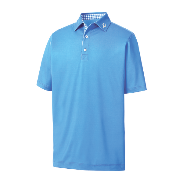 FJ Gingham Trim Men's Polo [Lagoon] [Size: XXL]