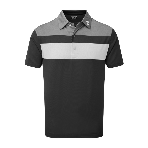 FJ Double Block Men's Polo [BLK/WH/GR] [Size: S]
