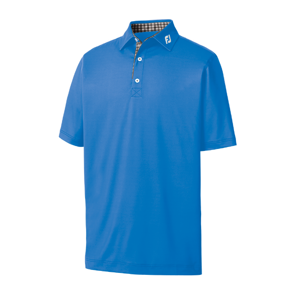 FJ Gingham Trim Men's Polo [ROYAL][Size: XL]