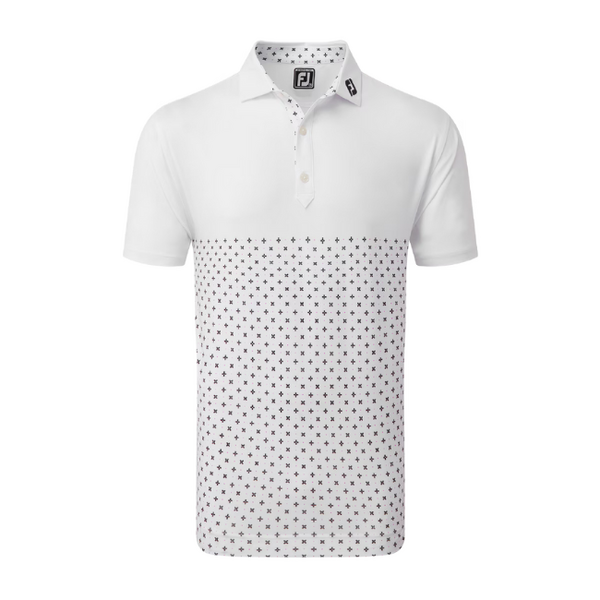FJ Foulard Lisle Men's Polo [WHT/BLK/ORC][M]