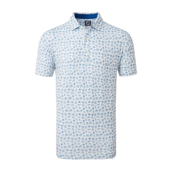 FJ Travel Print Men's Polo [WHT/TWI][M]