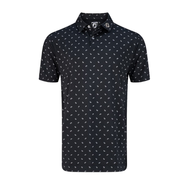 FJ Paisley Print Men's Polo [BLK/CHAR][M]