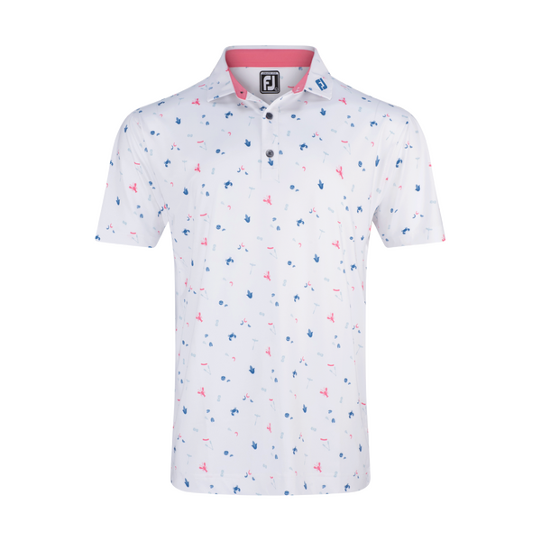 FJ Clam Bake Print Men's Polo [WHITE][XL]