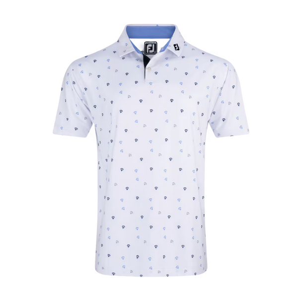 FJ Parachute Print Men's Polo [WHT/BLU/NVY][S]