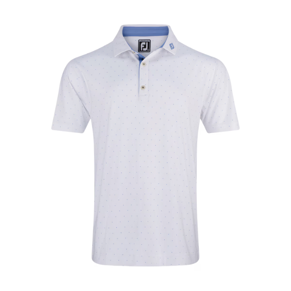FJ Spot Print Men's Polo [WHT/BLU][S]