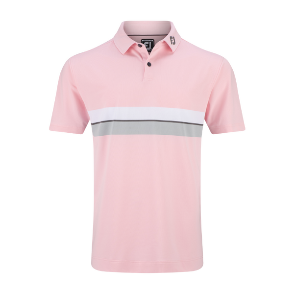 FJ Double Chest Band Men's Polo [LT PINK][M]