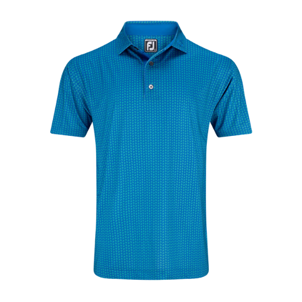 FJ Leaf Print Men's Polo [EMD/BLU][S]