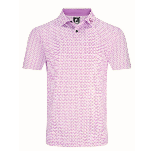 FJ Salamander Print Men's Polo [WHT/PNK][S]