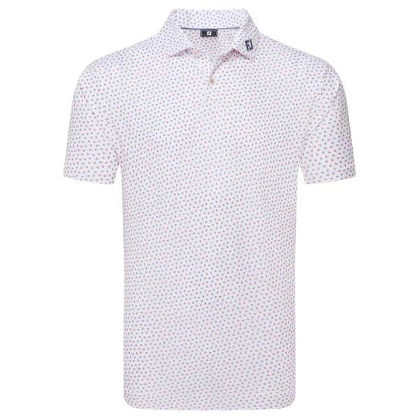 FJ Bounce Print Men's Polo [WHT/HIB/FLT][S]