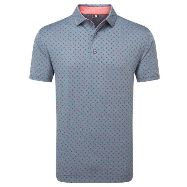 FJ Flower Bud Foulard Men's Polo [FLINT][S]