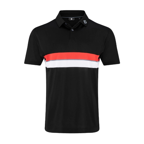 FJ Double Chest Band Men's Polo [BLACK][S]