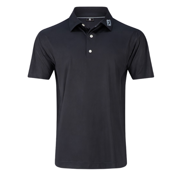 FJ Tonal Dot Print Men's Polo [BLACK][S]