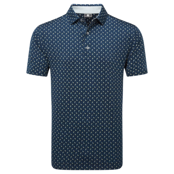 FJ Flower Bud Men's Polo [NAVY][S]