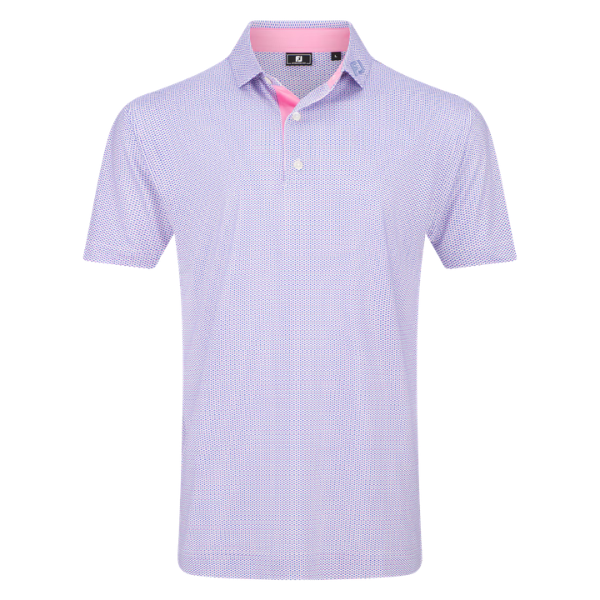 FJ Wave Print Men's Polo [WHT/PNK/VIO][S]