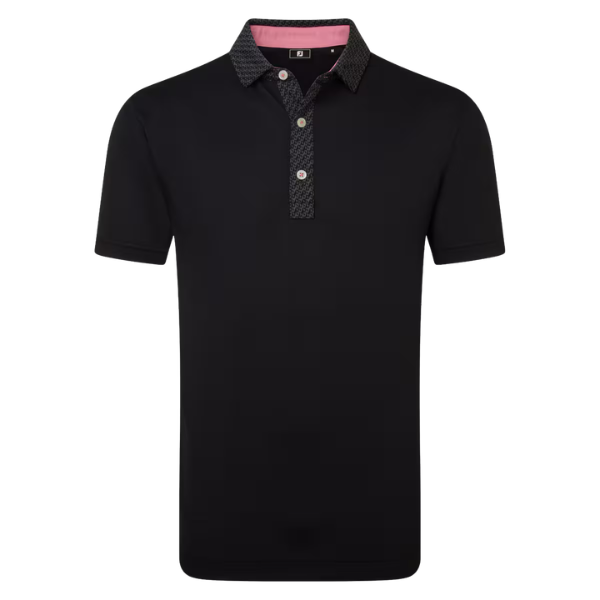 FJ Star Geo Trim Men's Polo [BLACK][S]