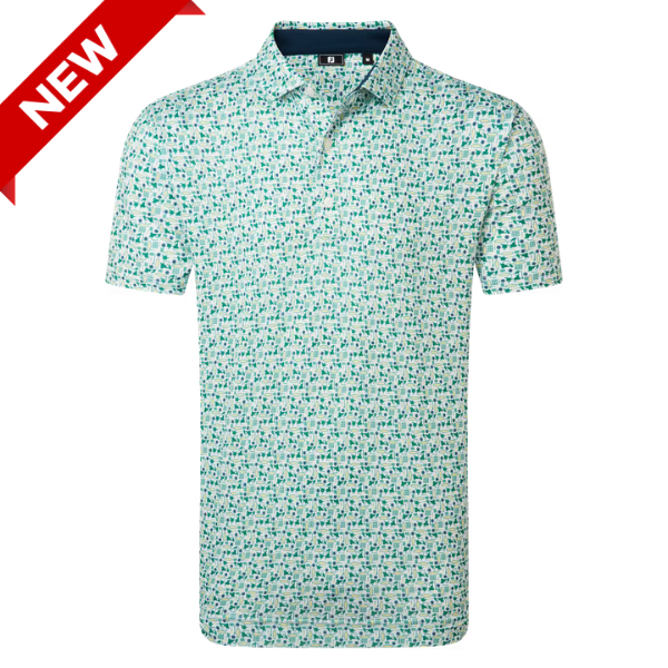 FJ Surfs Up Men's Polo [GRN/WHT/SUN/NVY][S]