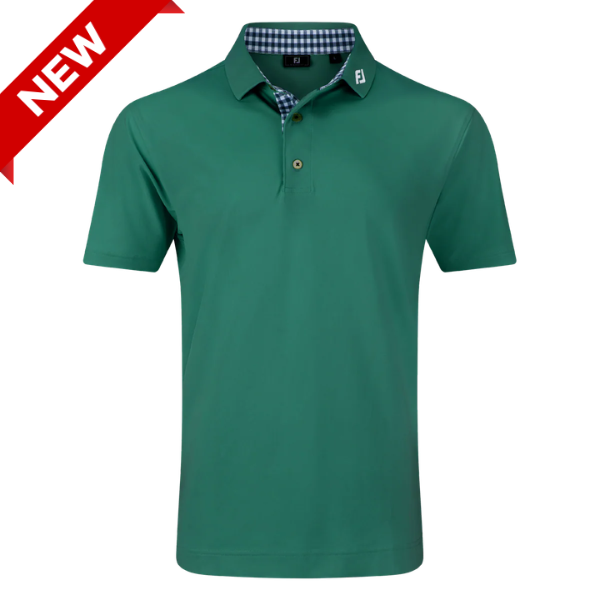 FJ Stretch Gingham Trim Men's Polo [FIELD GREEN][S]