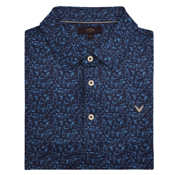 Callaway Birkdale Men's Polo Shirt [MED BL/IBZ BL][S]