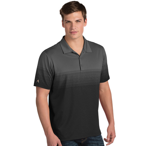 Antigua SS Track Polo - Black [Size:Medium]