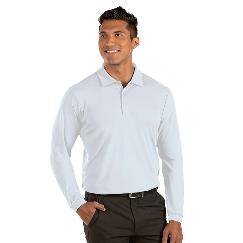 Antigua Tribute Long Sleeve Polo - White [X Large]