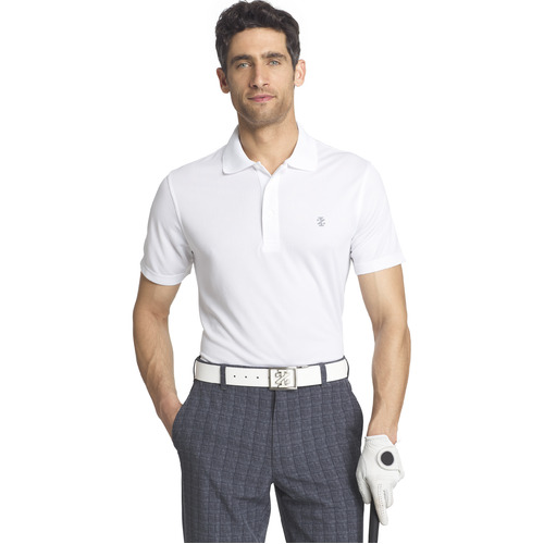 IZOD Solid Grid Polo - Bright White Small