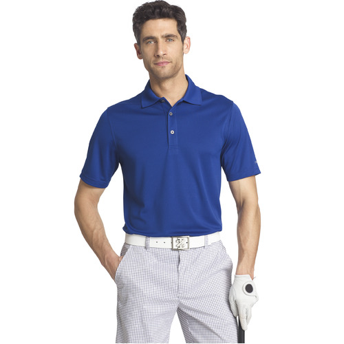 IZOD Solid Grid Polo - Cobalt Blue