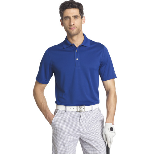 IZOD Solid Grid Polo - Cobalt Blue [Size: Small]
