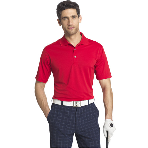 IZOD SS Solid Grid Polo - Red [Size:Small]
