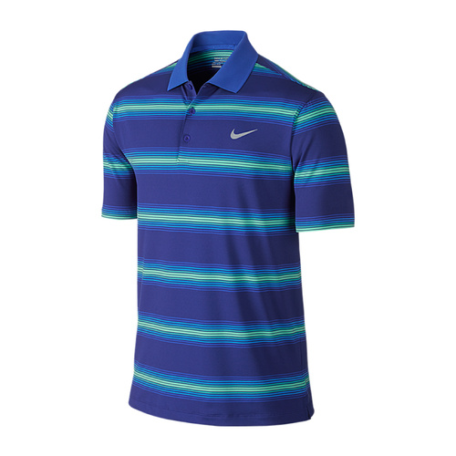 Nike Icon Stretch Stripe Polo - Deep Royal Blue/Wolf Grey [Size: Small]