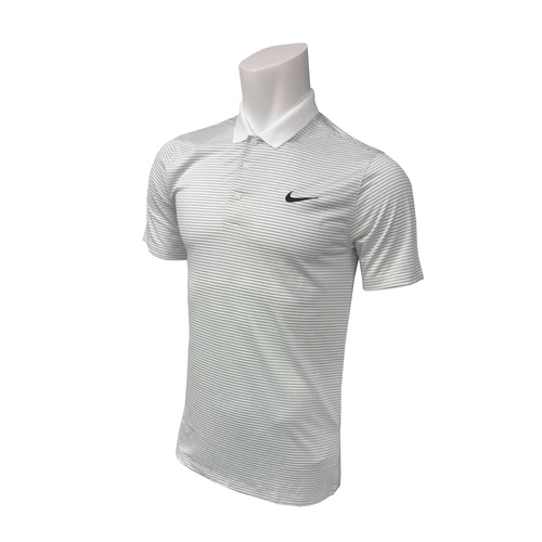 Nike Victory Mini Stripe LC Polo - White/Wolf Grey/Black [Size: Small]