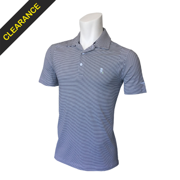 IZOD Greenie Feeder Stripe Polo - Midnight [Size: Small]