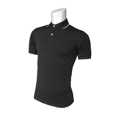 IZOD SS Solid Ply Piq Polo - Black [Size: Small]