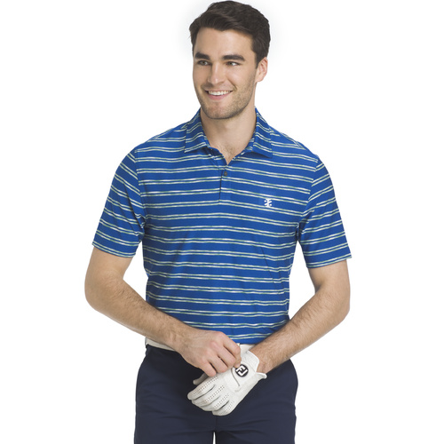 IZOD Space Dye Feed Stripe Polo - Nautiucal Blue [Size: Small]