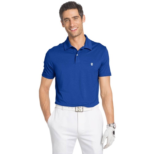 IZOD SS Cutline Stretch Heather Polo - Blue [Size:Small]