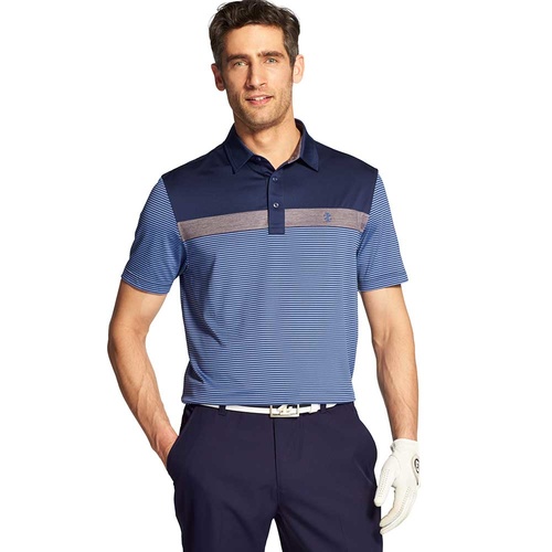 IZOD SS Greenie Colorblock Polo - Club Blue [Size: Small]
