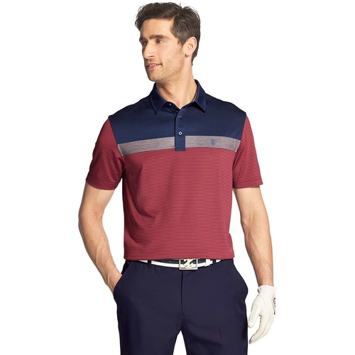 IZOD SS Greenie Colorblock Polo - Purple Potion [Size: Small]