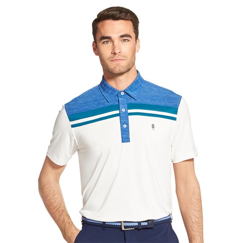 IZOD Colourblock Polo - Bright White [Size:Small]