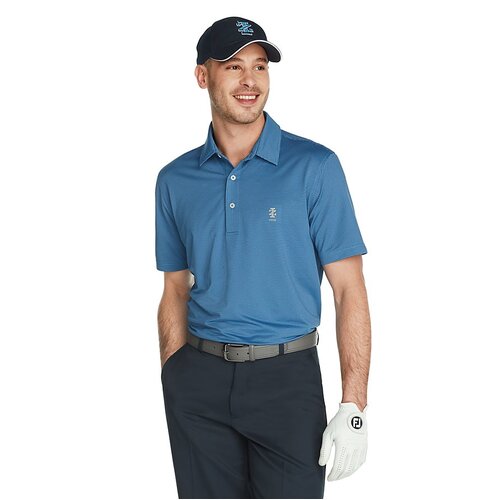 IZOD Caddie Gingham Jacquard Polo - Blue Revival