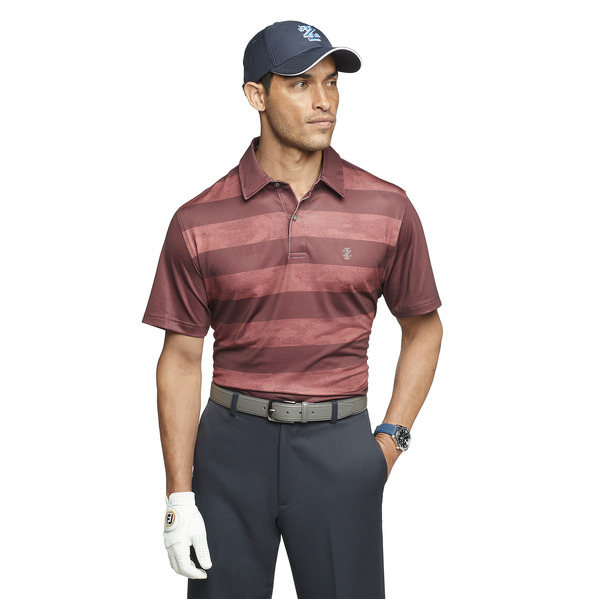 IZOD Tonal Camo Stripe Polo [Port Royale][Size:M]