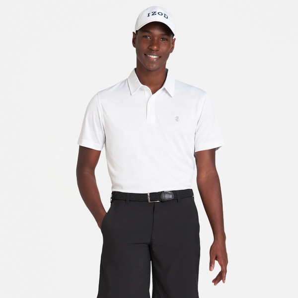 IZOD Camo Jacquard Men's Polo [WHITE][M]