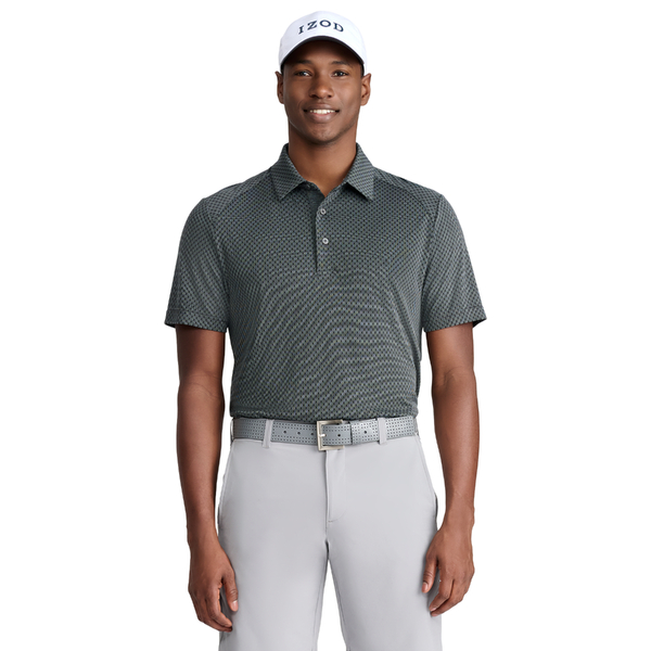 IZOD Birdie Jacquard Men's Polo [BLACK][S]