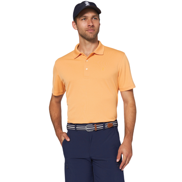 IZOD SS Medalist Solid Men's Polo [PUMPKIN][M]