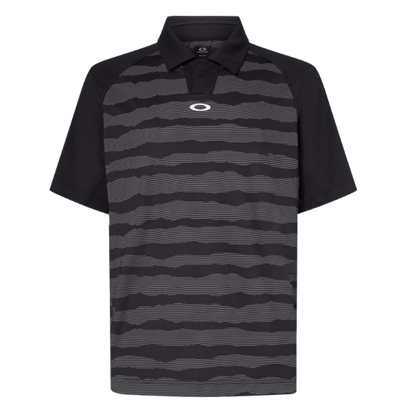 Oakley Wave Length Stripe Polo [BLACKOUT][S]